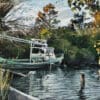 "Boat at MacComb Marina" Matted Print